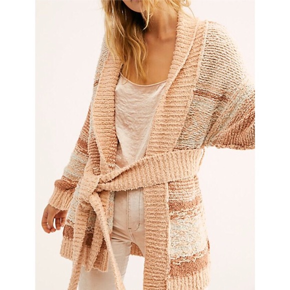 Free People Sweaters - New Free People Cozy Cabin Belted Cardigan Sweater